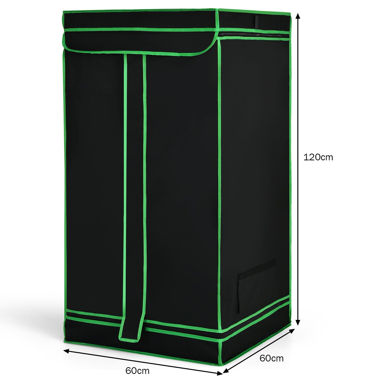 COSTWAY Gewächshaus, BxTxH: 60 x 60 x 120,00 cm, Growbox, Darkroom