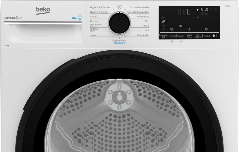 BEKO Wärmepumpentrockner B3TO82C9W Multifunktionsdisplay ... mehr