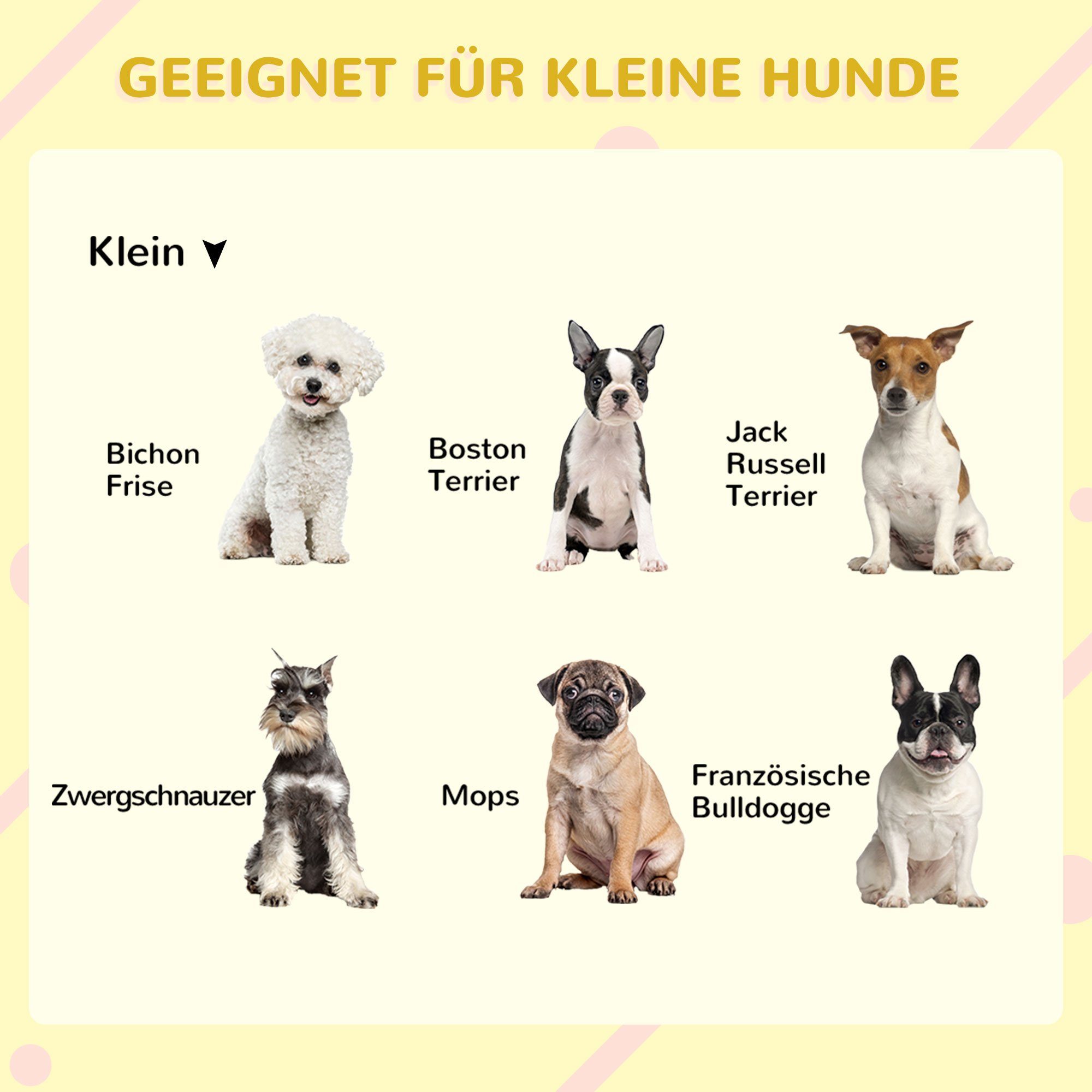 PawHut Hundehütte wetterbeständig, Asphaltdach, BxTxH: 71x58x53-77 cm