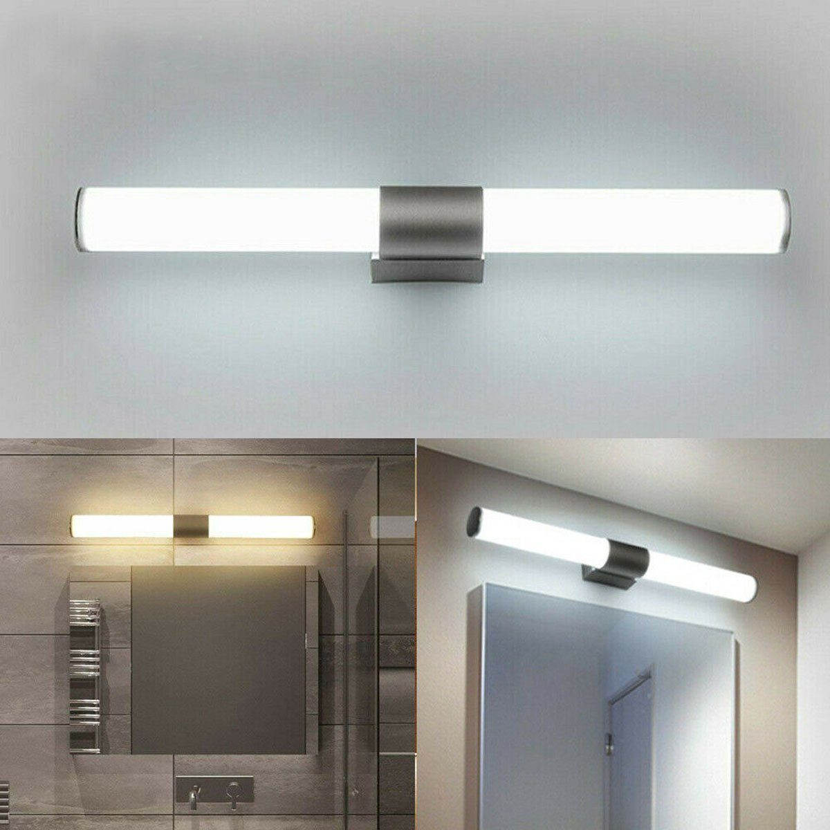 oyajia Spiegelleuchte 22W LED Spiegelleuchte, Wandleuchte Spiegel Frontleuchte Scheinwerfer, LED fest integriert, LED Wandleuchte Badezimmer Beleuchtung Schminklicht, Aufbaulampe Wand Make-up Kommode Ständer Licht