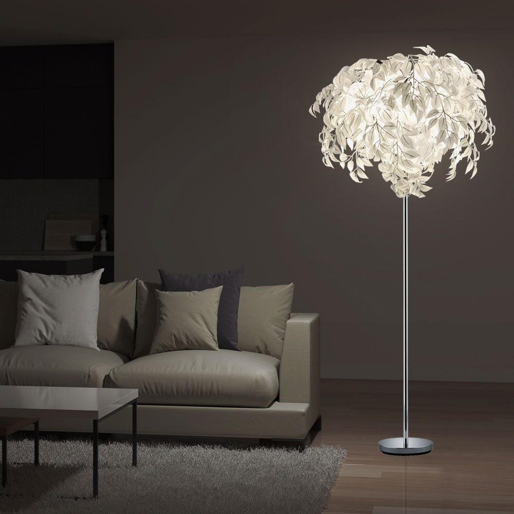 etc-shop LED Stehlampe, Leuchtmittel inklusive, Warmweiß, Farbwechsel, Stand Lampe Blätter Steh Leuchte Fernbedienung Beleuchtung mit Set