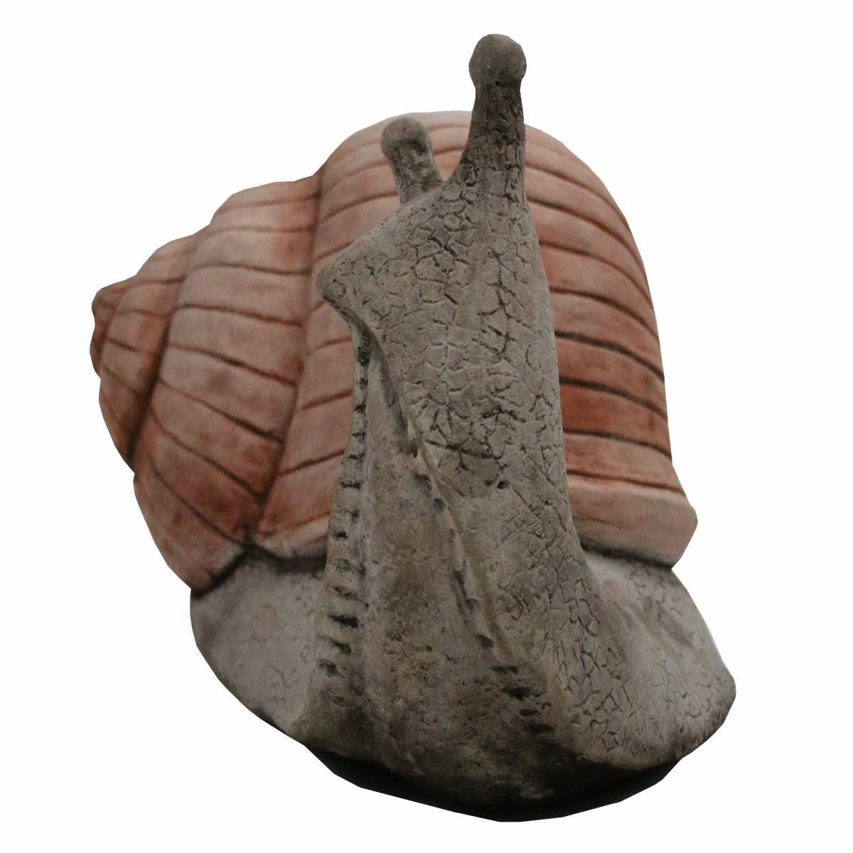 440s Gartenfigur 440s 2-farbige Schnecke Antiksteinguss H ca. 21 cm grau-terracotta, (Stück)