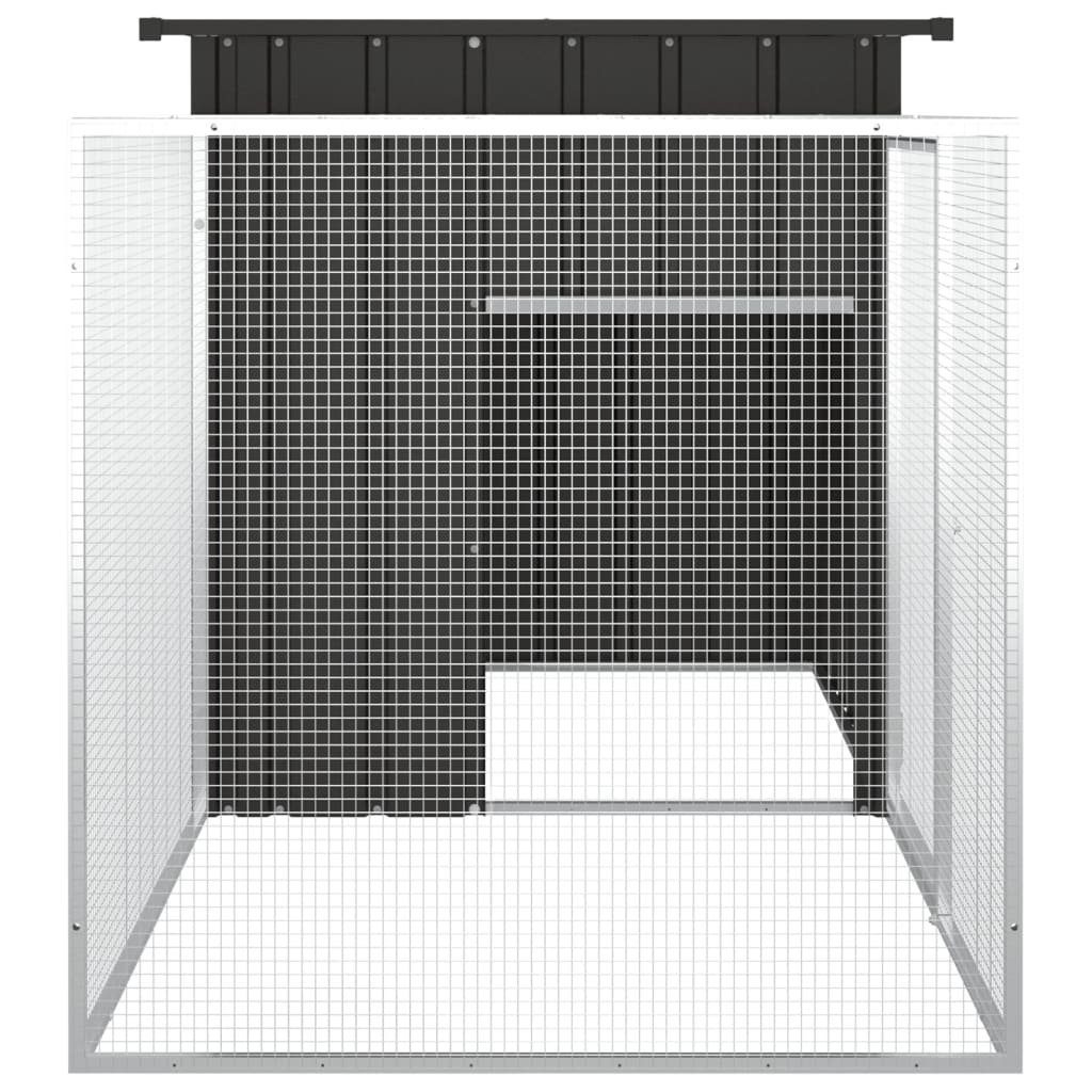 vidaXL Hühnerstall Hühnerkäfig Anthrazit 200x91x100 cm Verzinkter Stahl