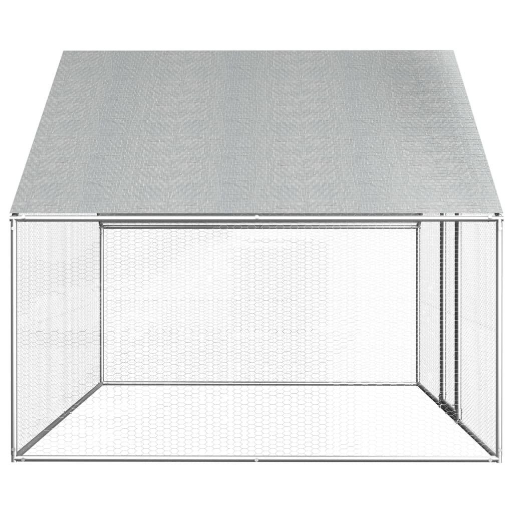 vidaXL Hühnerstall Outdoor-Hühnerkäfig 2,75x2x1,92 m Verzinkter Stahl