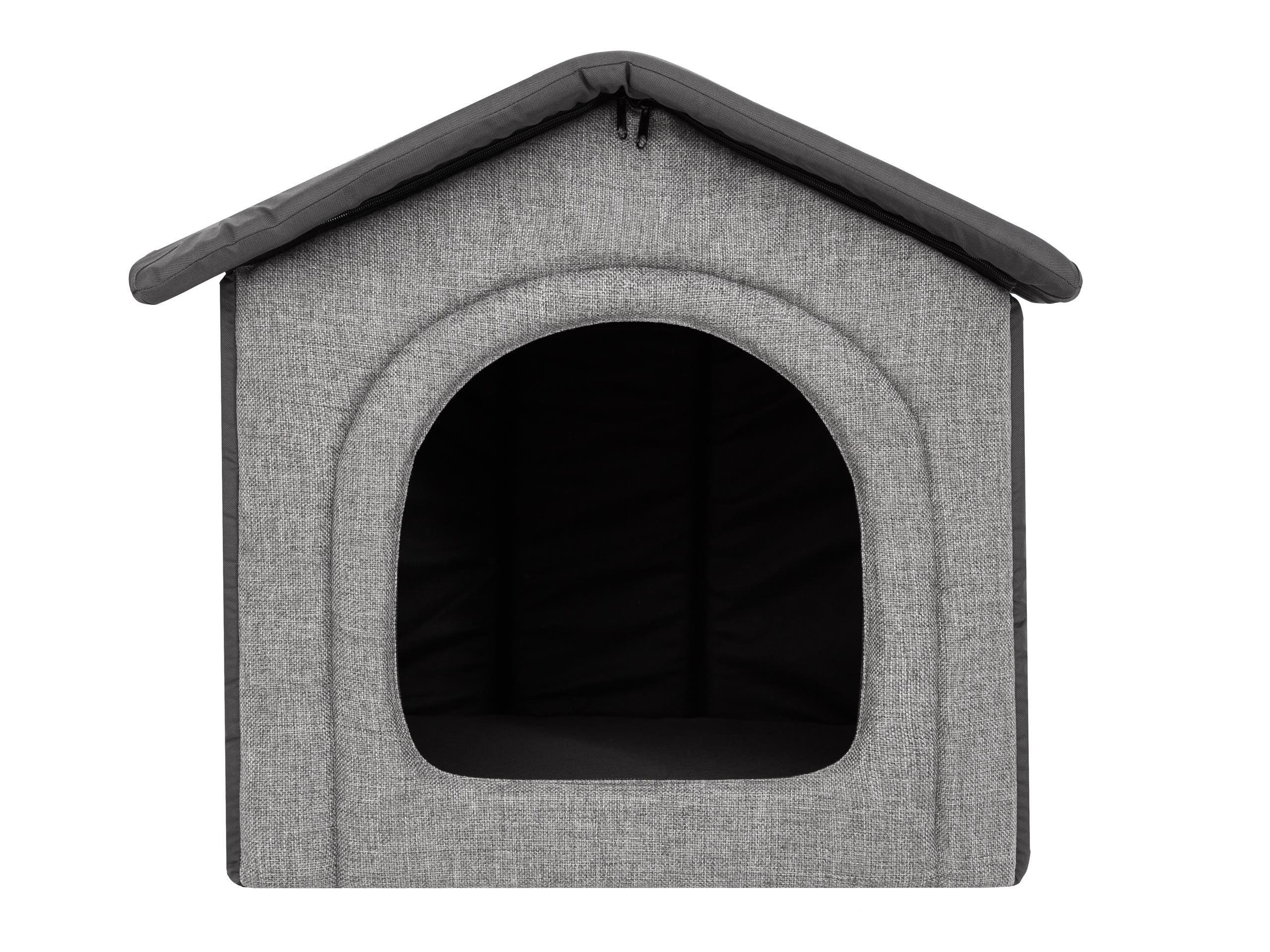 Bjird Tierhaus Hundehütte Inari, Waschbar bei 30 Grad, krazfest, made in EU, mit herausnehmbarem Dach