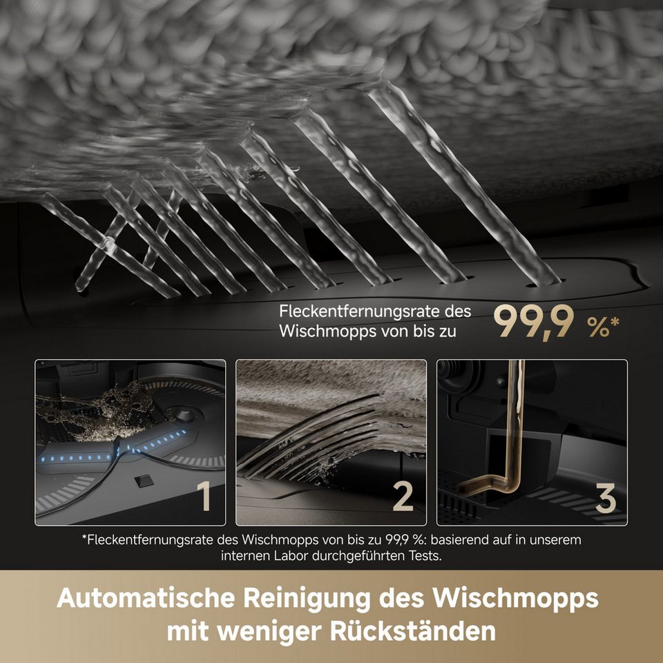 DREAME Saugroboter mit Wischfunktion Dreame X50 Master, 20.000 Pa Saugkraft Hindernisüberwindung, kompakte Basisstation ... mehr