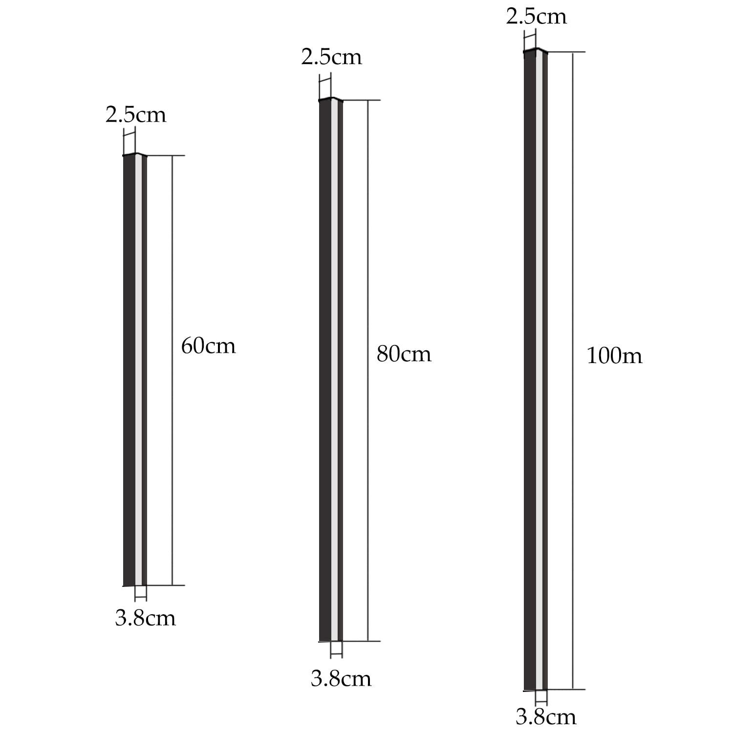 ZMH LED Wandleuchte innen Modern 27W Flur Schwarz Beleuchtung Wohn- Kinder- Schlafzimmer, LED fest integriert, 3000K warmweiß, 60CM