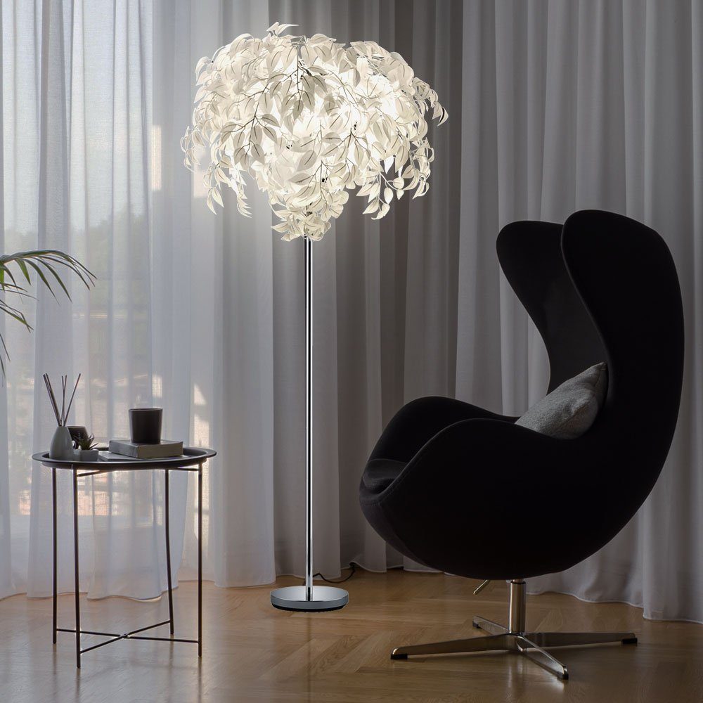 etc-shop LED Stehlampe, Leuchtmittel inklusive, Warmweiß, Farbwechsel, Stand Lampe Blätter Steh Leuchte Fernbedienung Beleuchtung mit Set