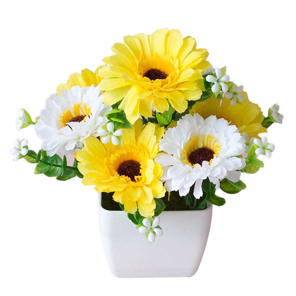 Kunstblume Topf Gefälschte Pflanzen, Künstliche Chrysanthemenblume, Rutaqian
