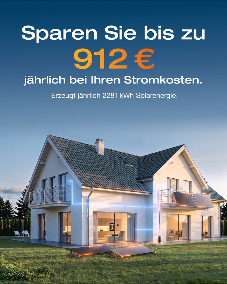 ECOFLOW Balkonkraftwerk ECOFLOW STREAM Pro 1,92kWh, Balkonkraftwerk mit Speicher (2300W Solareingang, 2300W Dual AC-Anschlüsse), All-in-One Stromspeicher mit Wechselrichter ... mehr