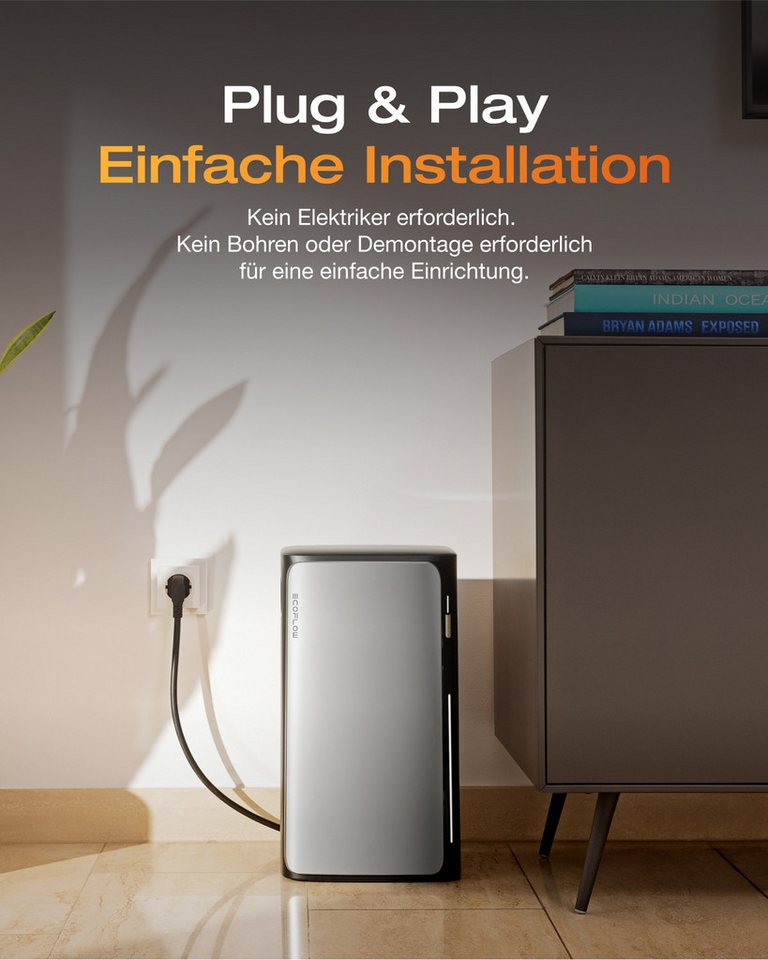 ECOFLOW Balkonkraftwerk EcoFlow STREAM Ultra 1,92 kWh Balkonkraftwerk mit Speicher 2080W 800 W, LiFePo4 Batterie, (All-in-One Stromspeicher mit Wechselrichter), 2800W Solareingang (4 MPPT), 1200W Dual AC-Anschlüsse ... mehr