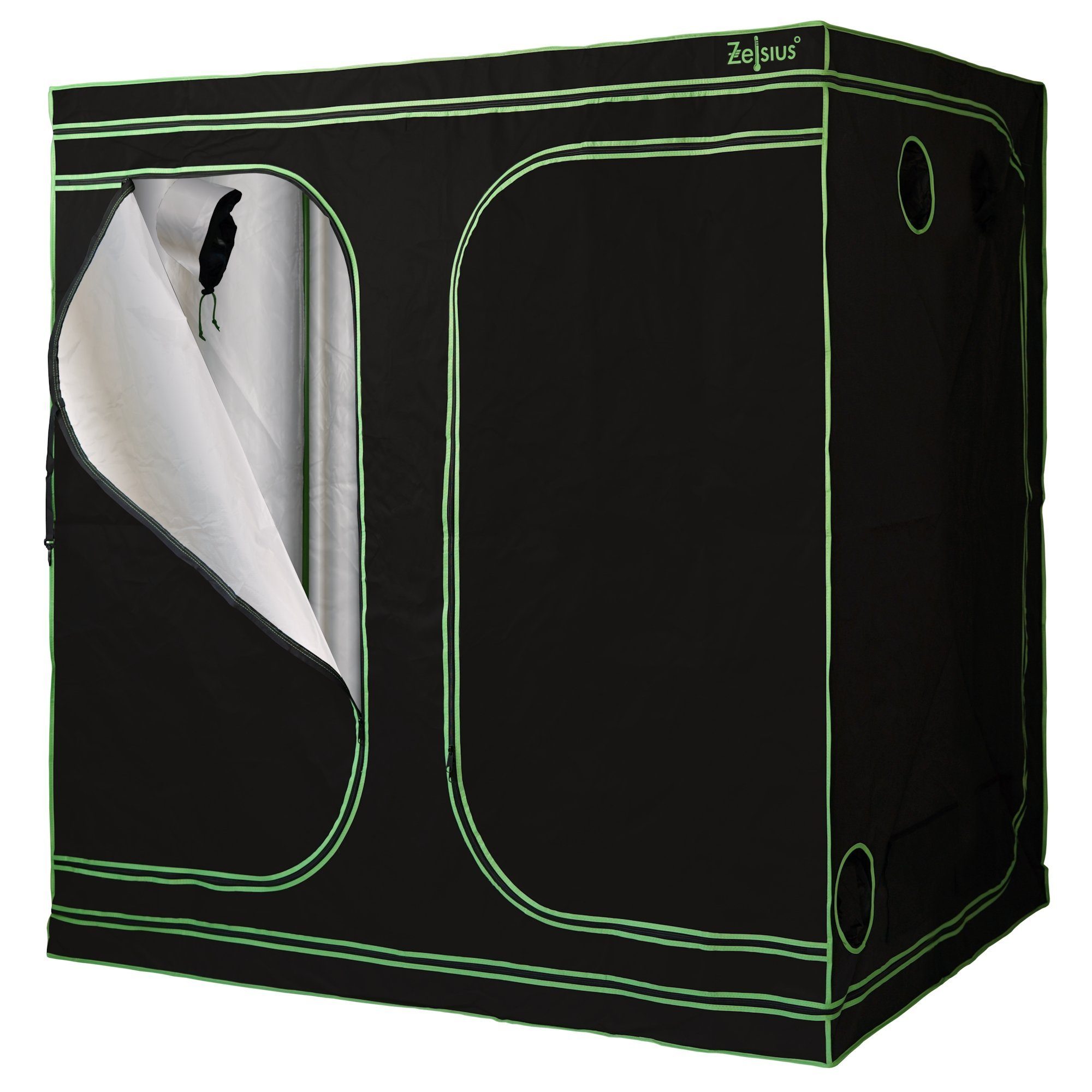 Zelsius Gewächshaus ZELSIUS Grow Tent 240 x 120 x 200 cm schwarz/grün