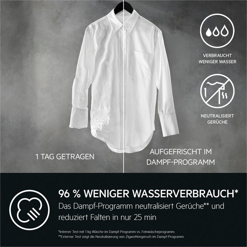 AEG Waschmaschine 7000 LR7A70490 ProSteam - Dampf-Programm für 96 % weniger Wasserverbrauch ... mehr
