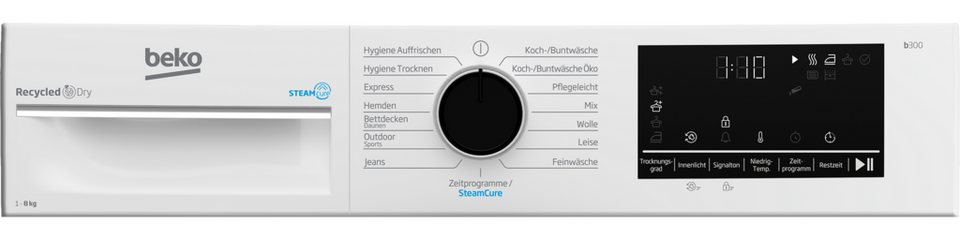 BEKO Wärmepumpentrockner B3TO82C9W Multifunktionsdisplay ... mehr