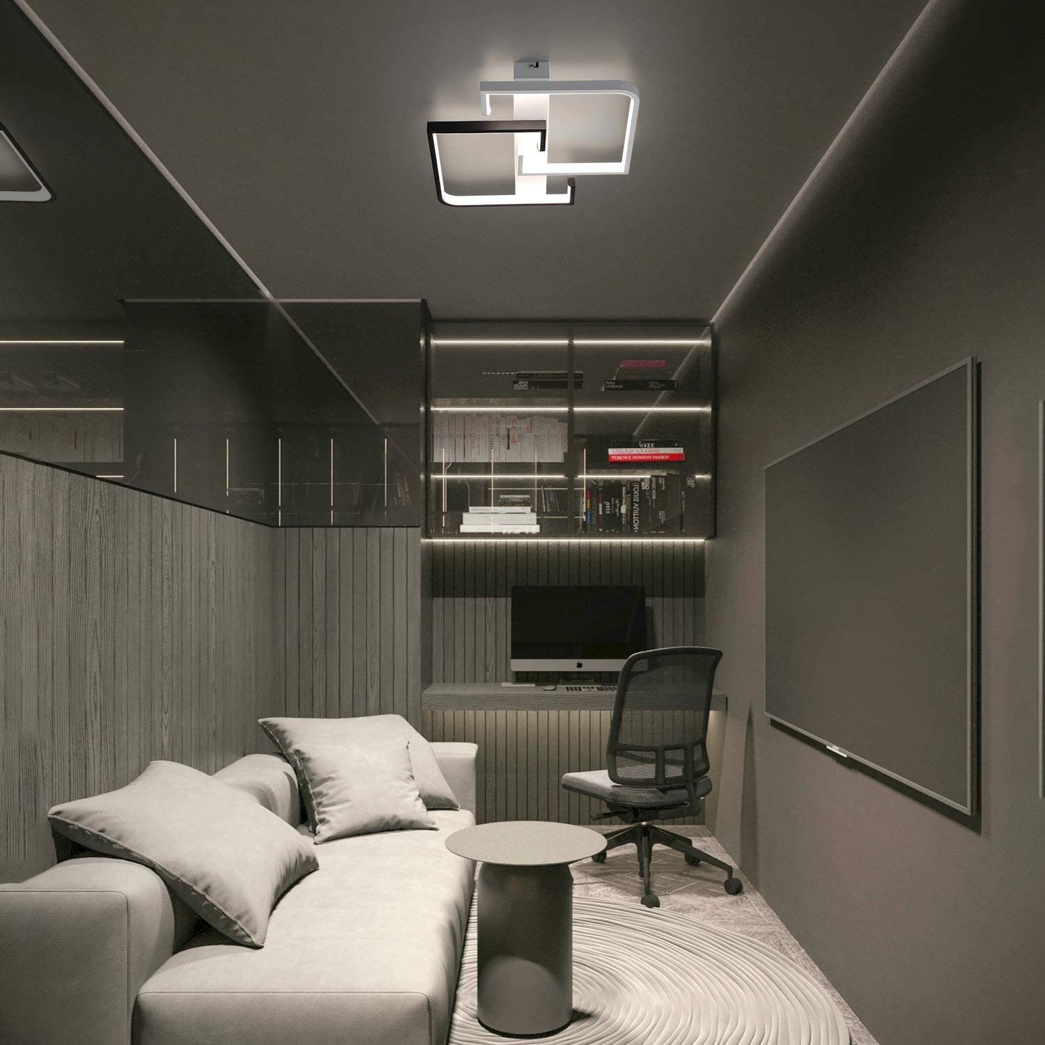 ZMH LED Deckenleuchte Deckenlampe dimmbar mit Fernbedienung für Schlafzimmer Flur, Hochwertige Lampenperlen, LED fest integriert, 3000-6500k