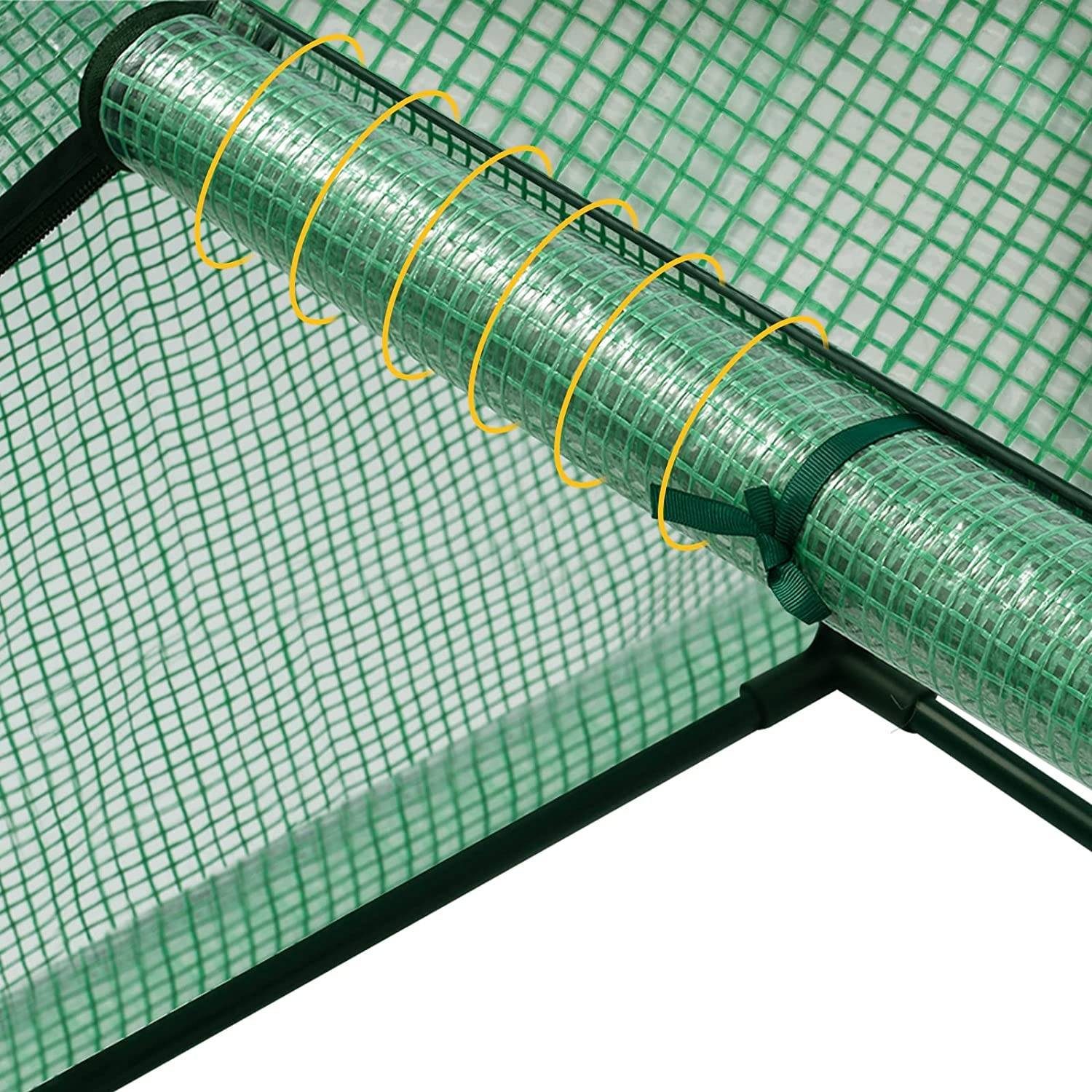 Woltu Gewächshaus, PE halbtransparent 130 g/m² 130x60x50 cm Grün