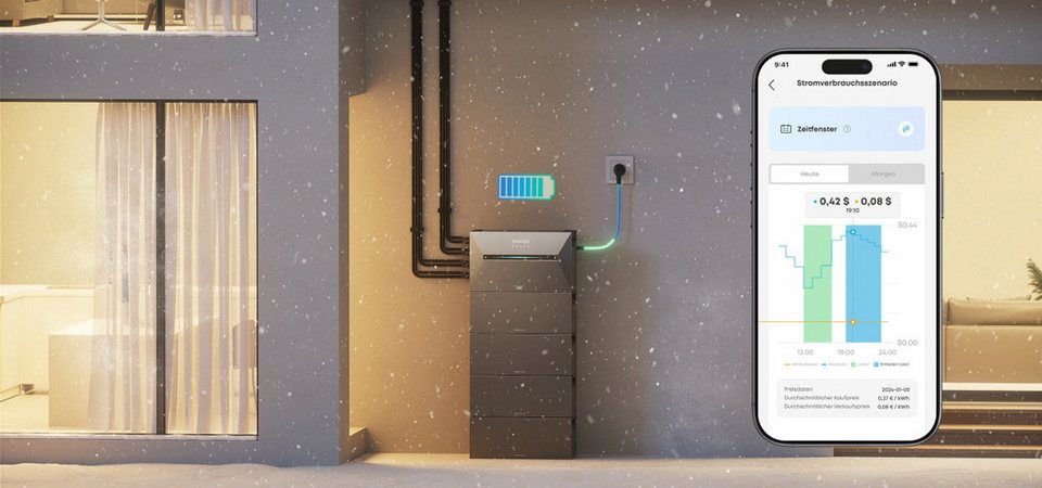 ANKER Balkonkraftwerk SOLIX BP2700 2688Wh Erweiterungsbatterie für Solix Solarbank 2/3 (Stromspeicher), LiFePO44, 16VDC, IP65 Schutz, Plug and Play, für Balkonkraftwerk ... mehr