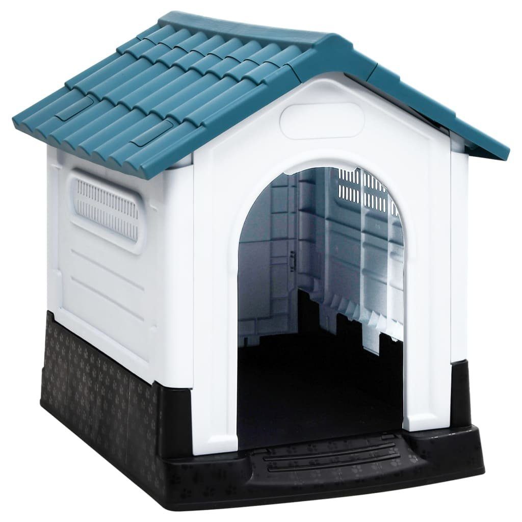 vidaXL Hundehütte Hundehütte Blau 57x68x66 cm Polypropylen