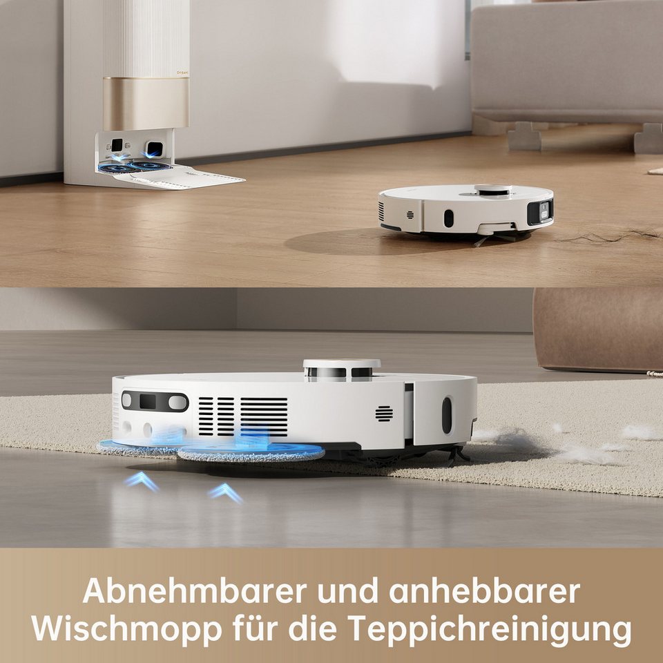 DREAME Saugroboter mit Wischfunktion X40 Ultra Complete Mop Extend, ausfahrbare Seitenbürste, 12.000 Pa Saugleistung ... mehr