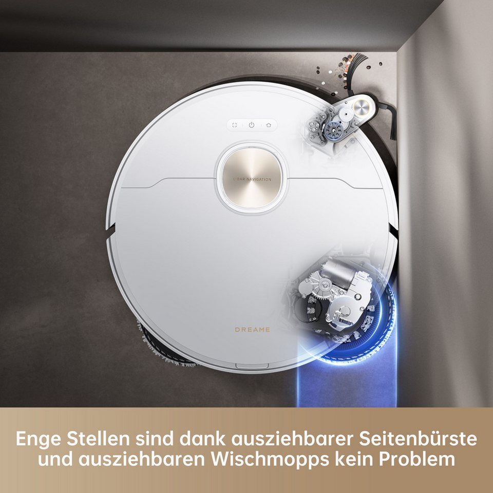 DREAME Saugroboter mit Wischfunktion X40 Ultra Complete Mop Extend, ausfahrbare Seitenbürste, 12.000 Pa Saugleistung ... mehr