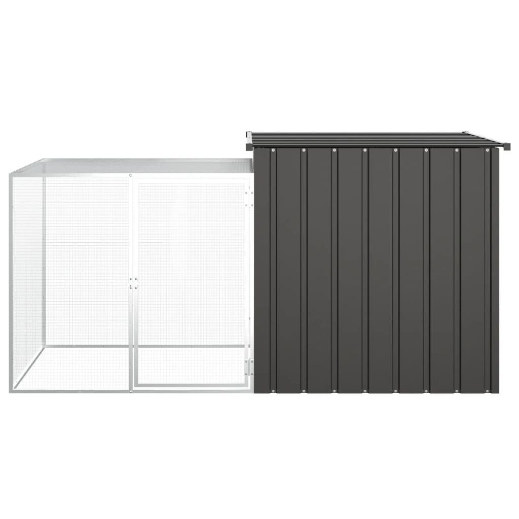 vidaXL Hühnerstall Hühnerkäfig Anthrazit 200x91x100 cm Verzinkter Stahl