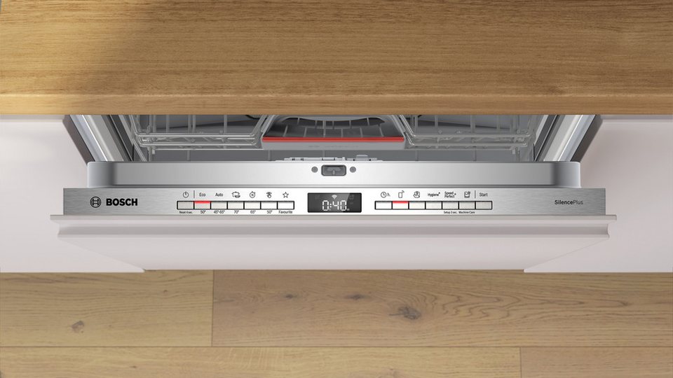 BOSCH vollintegrierbarer Geschirrspüler Serie 4 SMV4EVX09E Automatische Türöffnung für Effizienz, flexible Körbe & Schubladen ... mehr