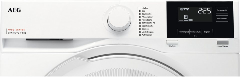 AEG Wärmepumpentrockner 7000 SensiDry® TR7T60680 916900044 SensiDry®: mit der Wärmepumpentechnologie weniger Energieverbrauch ... mehr