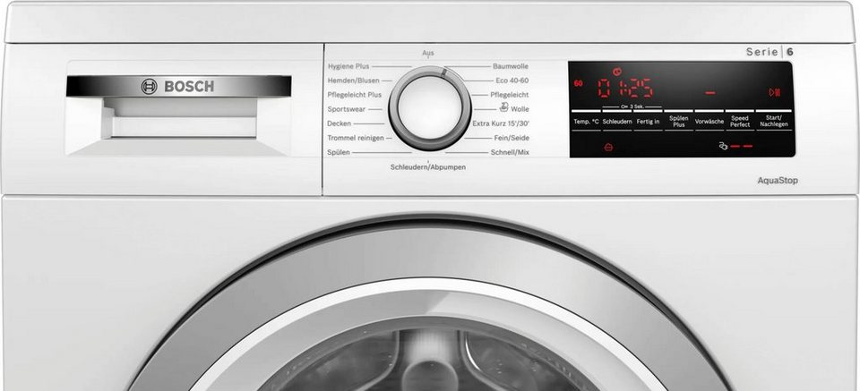 BOSCH Waschmaschine Serie 6 WUU28T70 unterbaufähig, Speed Perfect, Hygiene Plus, großes LED-Display ... mehr