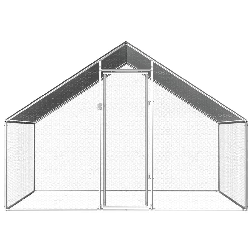 vidaXL Hühnerstall Outdoor-Hühnerkäfig 2,75x2x1,92 m Verzinkter Stahl
