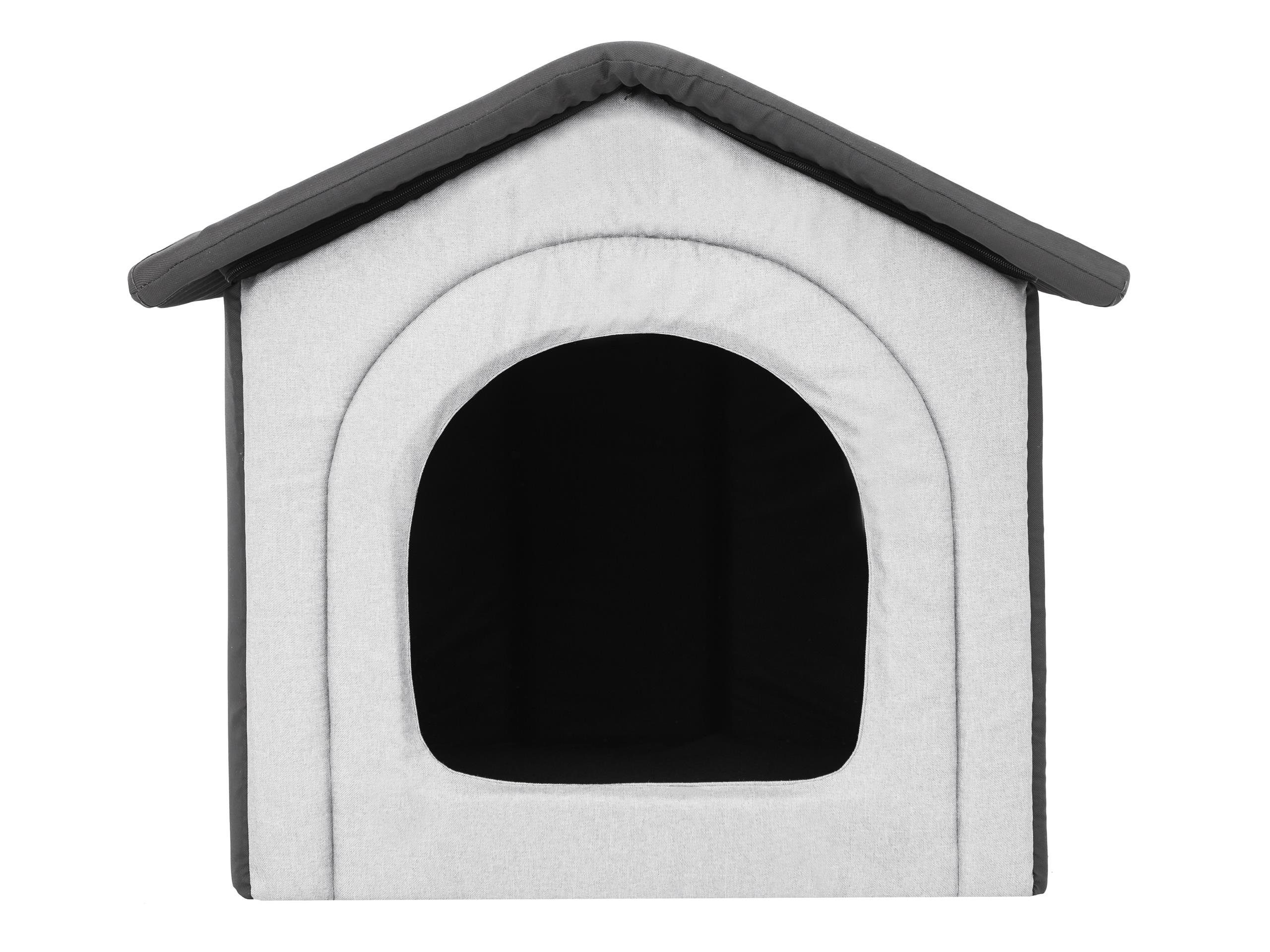 Bjird Tierhaus Hundehütte Ökoleinen + Oxford, Waschbar bei 30 Grad, krazfest, made in EU