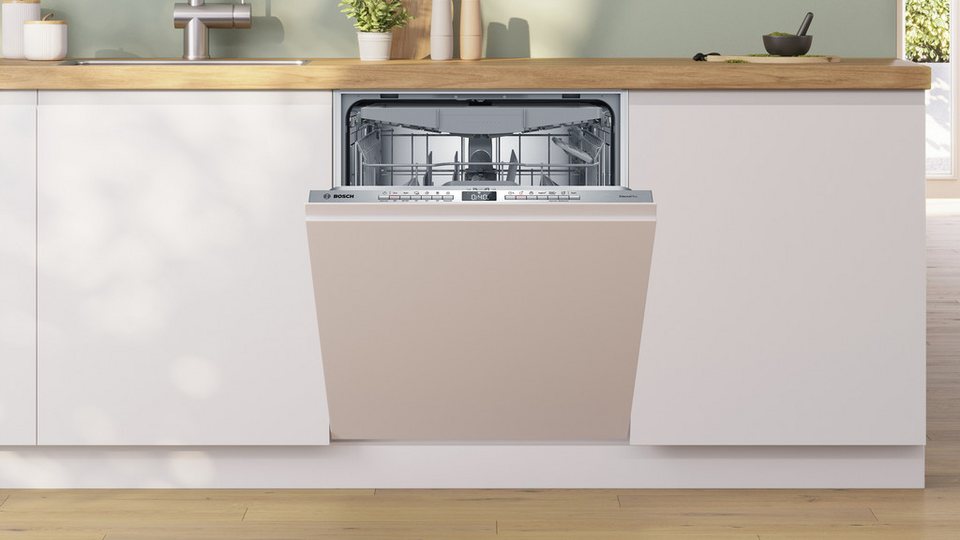 BOSCH vollintegrierbarer Geschirrspüler Serie 4 SMV4EVX09E Automatische Türöffnung für Effizienz, flexible Körbe & Schubladen ... mehr
