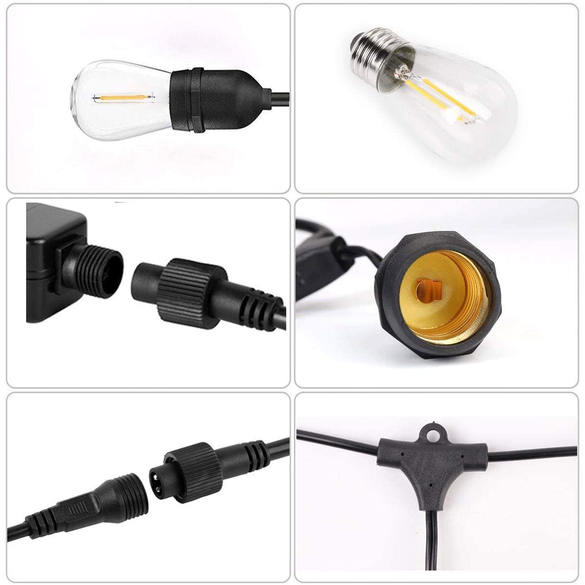 Salcar Lichterkette 10m/15m/30m LED Lichterkette Außen Beleuchtung IP65