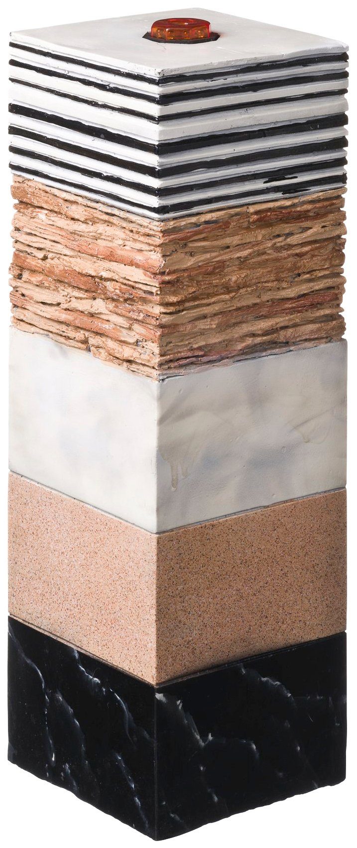 Ubbink Gartenbrunnen TAMPA II, 16 cm Breite, Wasserbecken BxT: 46x40 cm, (Komplett-Set), inkl. LED-Beleuchtung