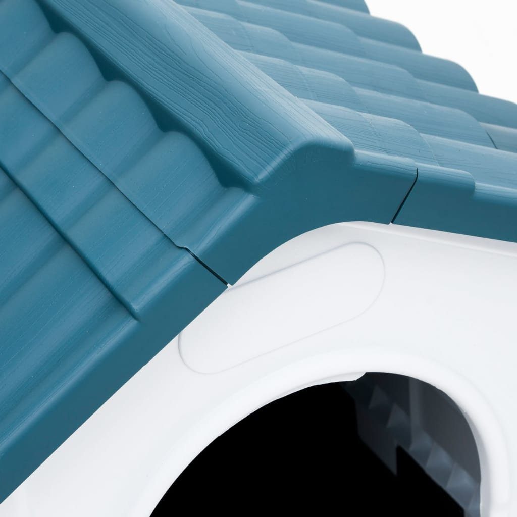 vidaXL Hundehütte Hundehütte Blau 57x68x66 cm Polypropylen