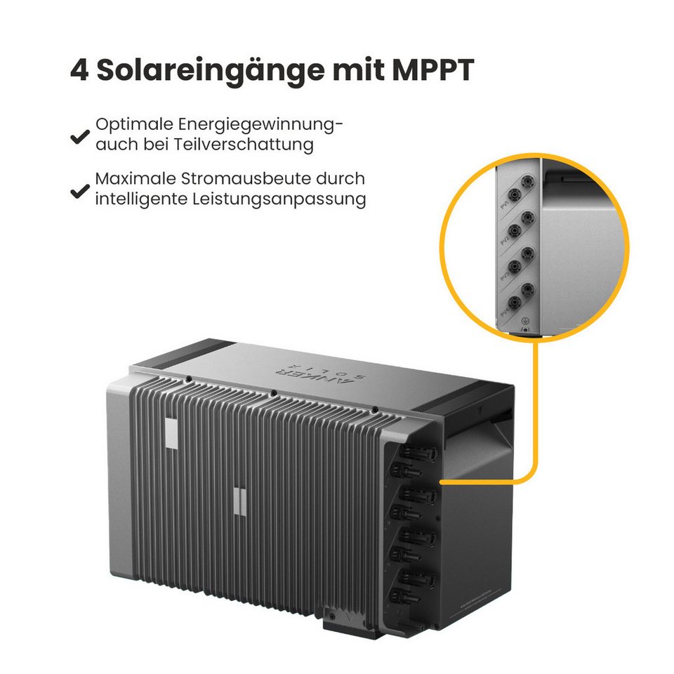 ANKER Balkonkraftwerk Anker SOLIX Solarbank 3 E2700 Pro mit Zusatzsakkus (1x/2x/3x/4x/5x Anker SOLIX BP2700 Erweiterungsakkus (optional), 2,7 kWh Intelligenter Speicher mit integriertem Wechselrichter. ... mehr